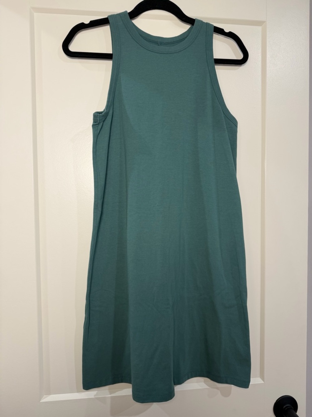 Green Sleeveless Tank Dress XS Casual Minimalist